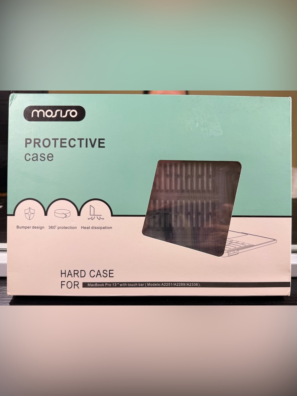 MOSISO Hard Shell Case for MacBook Pro 13” A2251 A2289 A2338 Black New